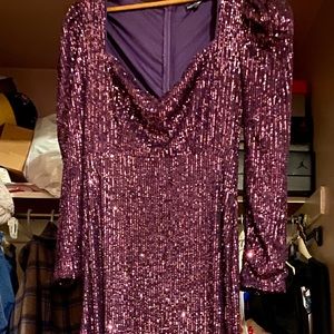 Purple Sequin Dress